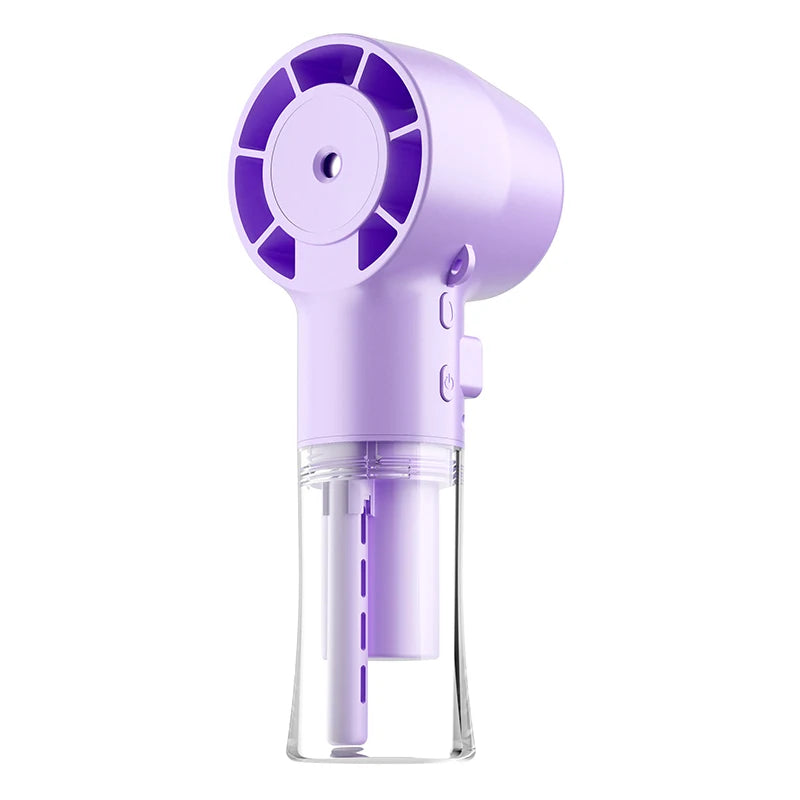 Mini Spray Fan Neck Hanging Humidifier Fan Portable Handheld Fan With 4 Gear Battery Rechargeable Hand Fan For Outdoor Child